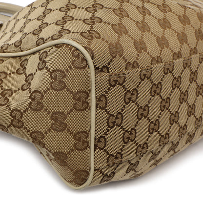Exclusive Gucci Ivory Monogram Medium Sukey Tote — Top View