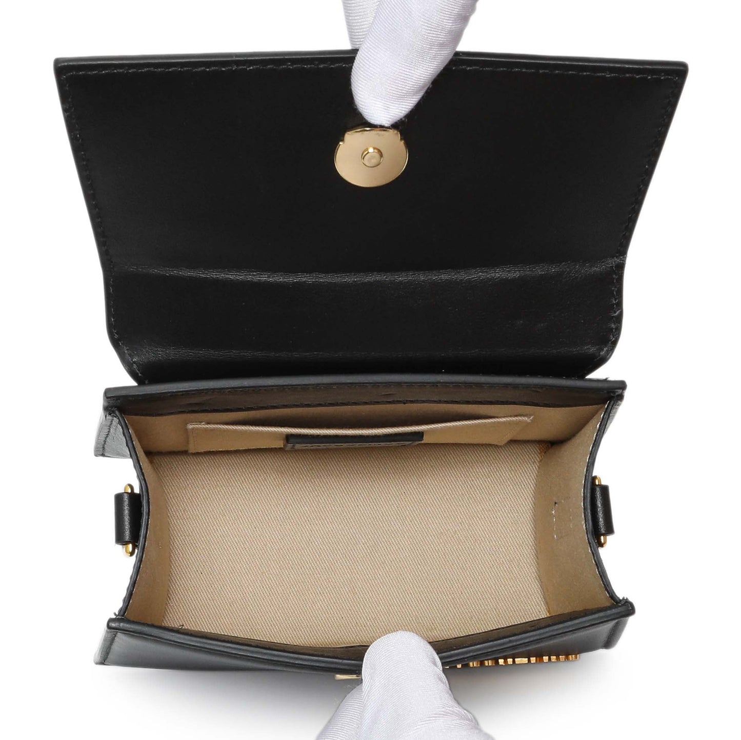 Exclusive Jacquemus Black Smooth Calfskin Le Chiquito Moyen — Top View