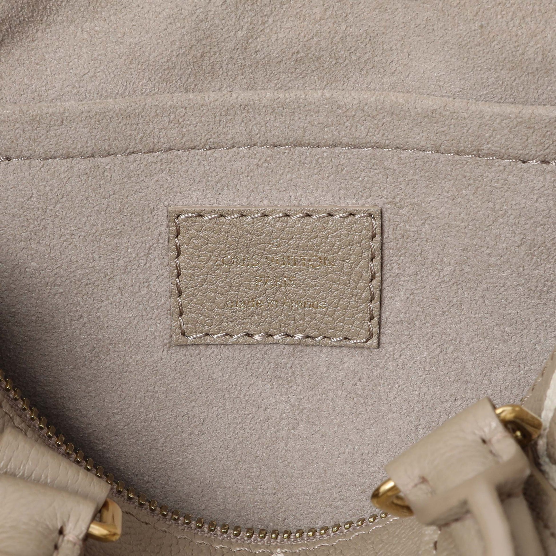 Exclusive Louis Vuitton Tourterelle Creme Empreinte Monogram Giant Speedy 20 Bandouliere — Alternate View 9