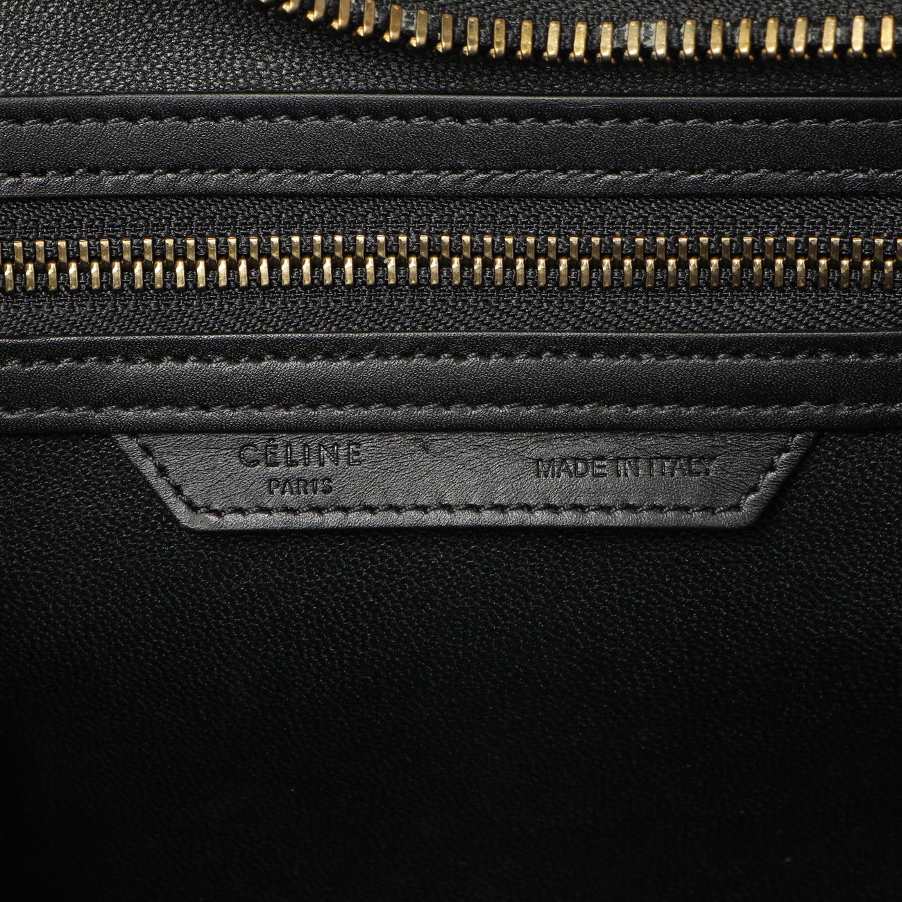 Exclusive Celine Tricolor Calfskin Micro Luggage Tote — Detail View