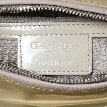 Exclusive Christian Dior Metallic Grey Patent Cannage Medium Lady Dior — Alternate View 9