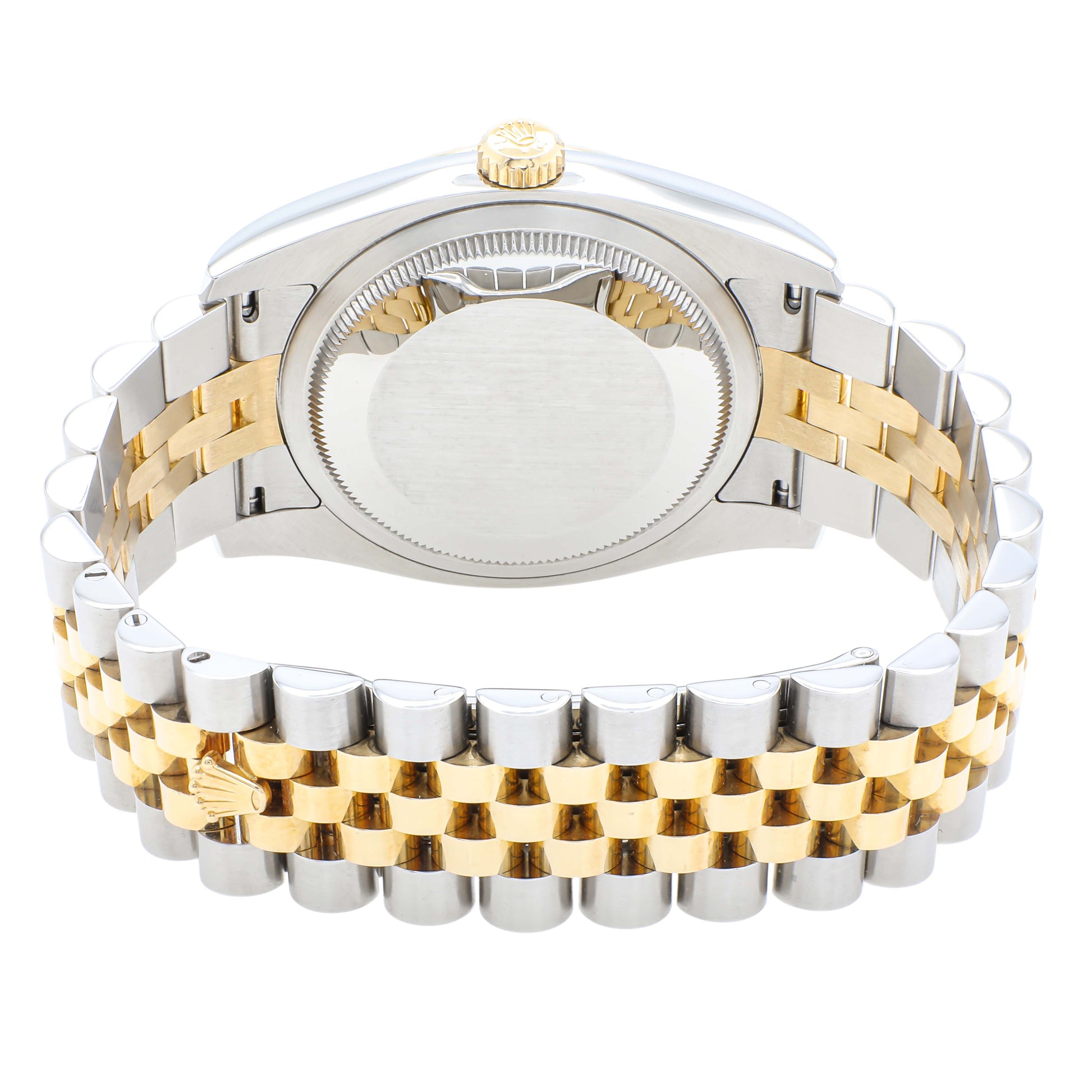 Exclusive Rolex 18K Yellow Gold Stainless Steel Datejust 36 116233 — Side View