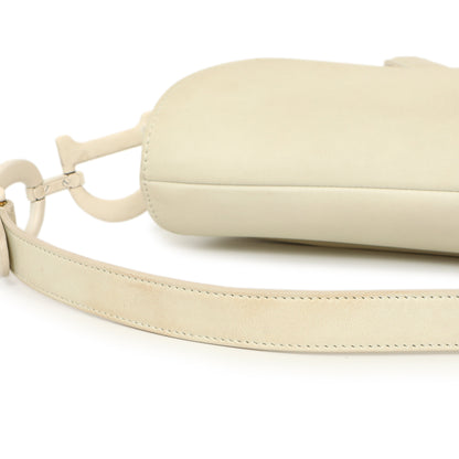 Exclusive Christian Dior White Ultra Matte Calfskin Saddle Bag — Alternate View 8