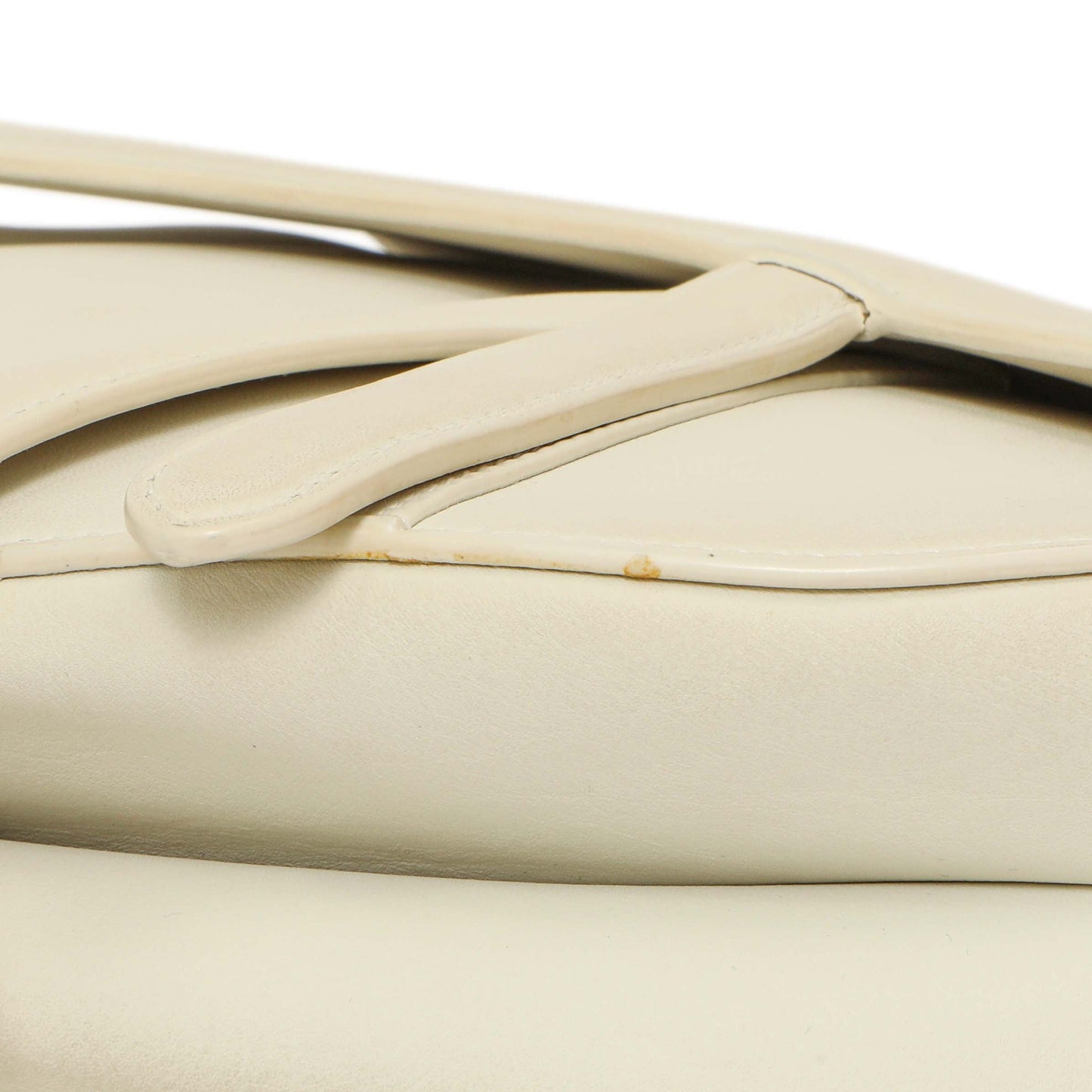 Exclusive Christian Dior White Ultra Matte Calfskin Saddle Bag — Alternate View 7