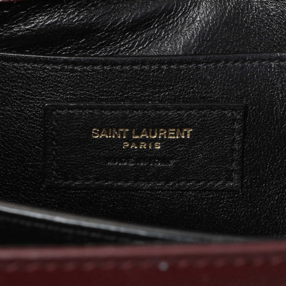 Exclusive Saint Laurent Burgundy Grain de Poudre Medium Classic Monogram Cassandra Top Handle — Alternate View 9