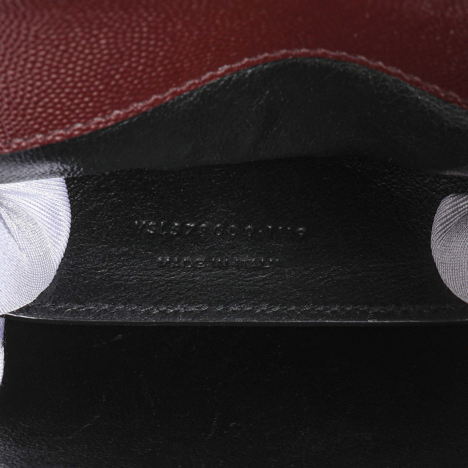 Exclusive Saint Laurent Burgundy Grain de Poudre Medium Classic Monogram Cassandra Top Handle — Alternate View 10