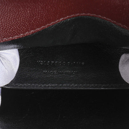 Exclusive Saint Laurent Burgundy Grain de Poudre Medium Classic Monogram Cassandra Top Handle — Alternate View 10
