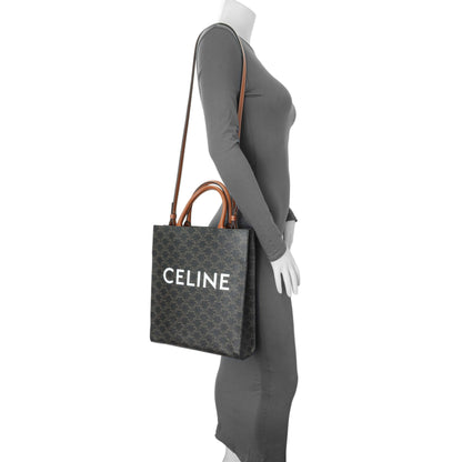 Exclusive Celine Triomphe Canvas Calfskin Small Vertical Cabas — Alternate View 7