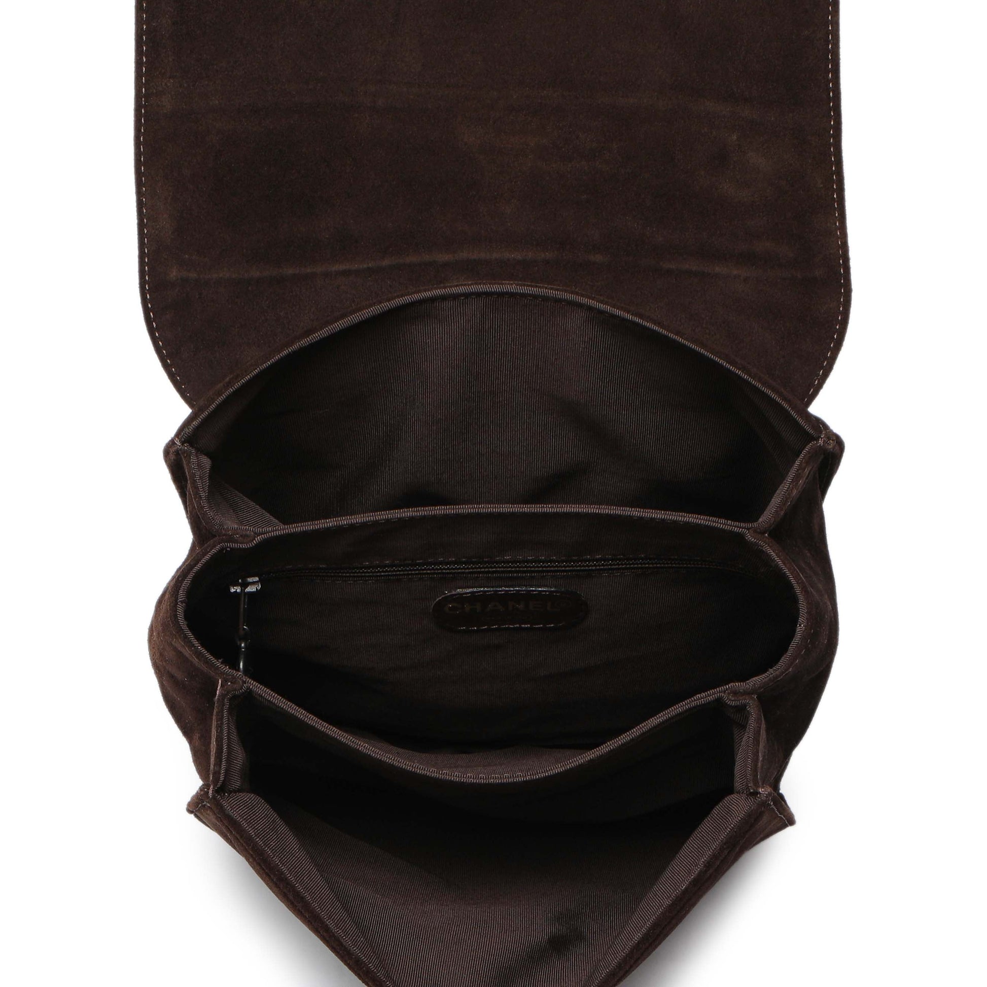 Exclusive Chanel Brown Suede CC Backpack — Alternate View 8