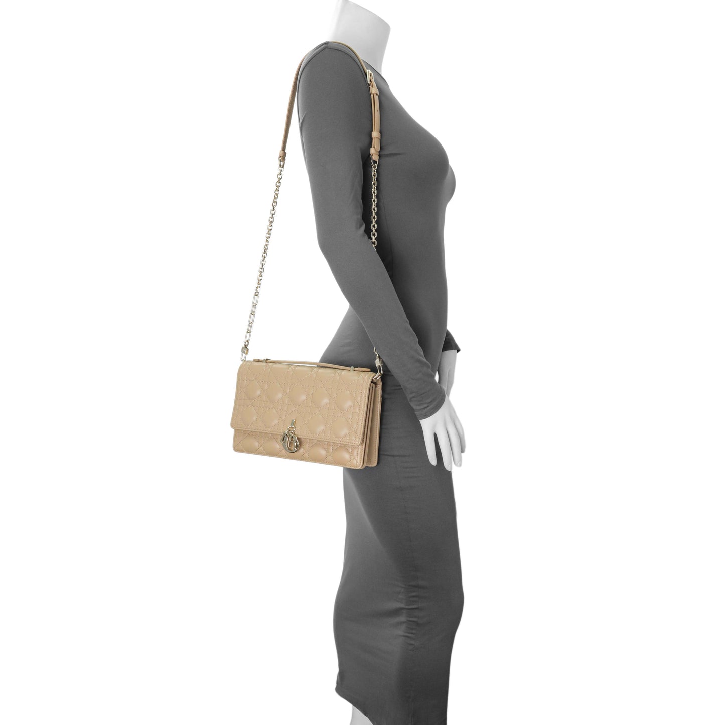 Exclusive Christian Dior Biscuit Cannage Lambskin My Dior Top Handle Bag — Alternate View 7