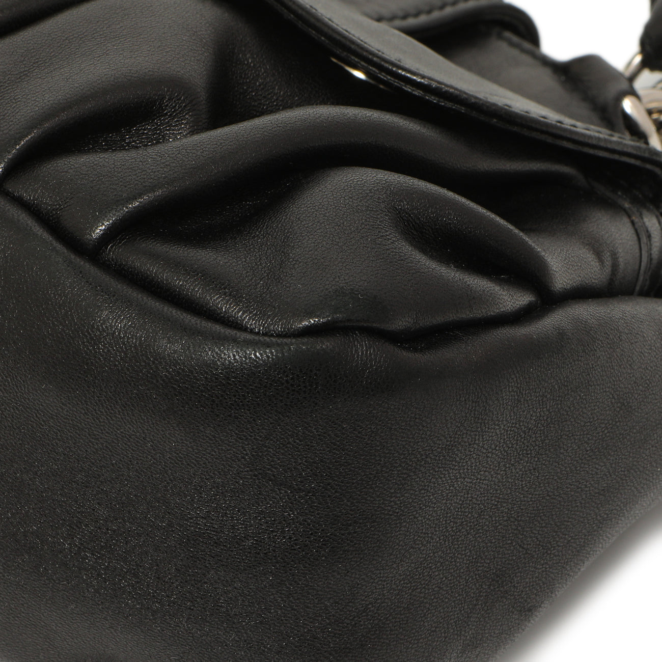 Exclusive Salvatore Ferragamo Black Calfskin Gancini Bag — Alternate View 8