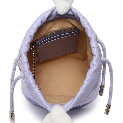 Exclusive Gucci Lapis Calfskin Matelasse Mini GG Marmont Bucket — Detail View