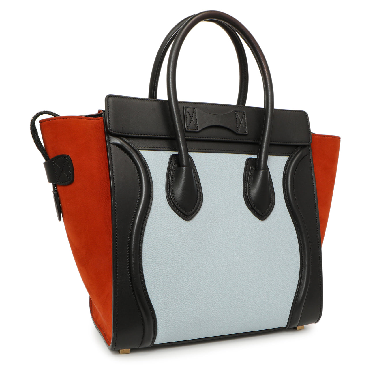Exclusive Celine Tricolor Calfskin Micro Luggage Tote — Side View