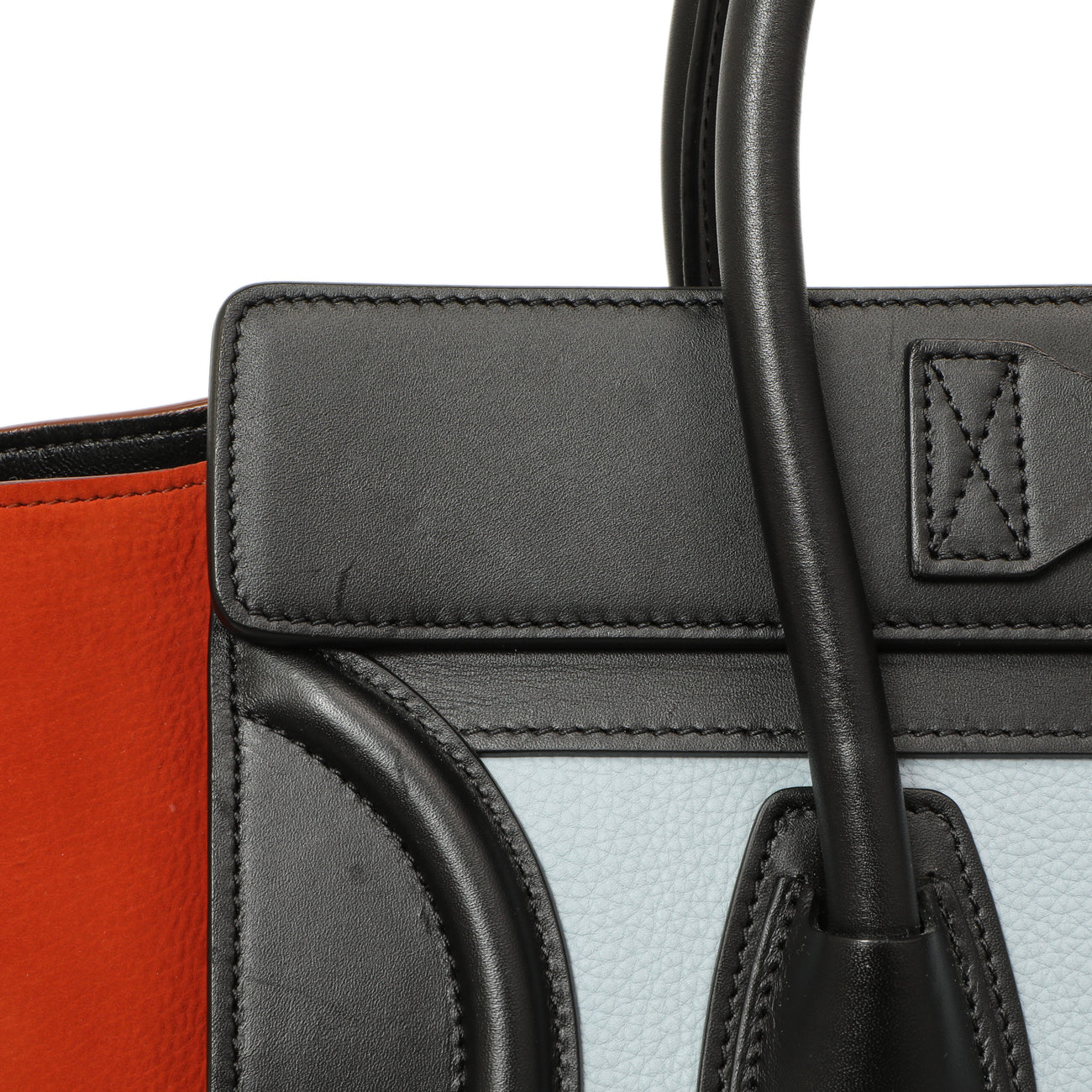 Exclusive Celine Tricolor Calfskin Micro Luggage Tote — Alternate View 10