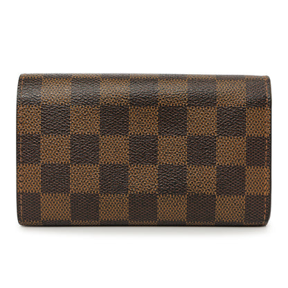 Exclusive Louis Vuitton Damier Ebene Porte-Monnaie Billets Tresor Wallet — Side View