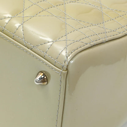 Exclusive Christian Dior Metallic Grey Patent Cannage Medium Lady Dior — Alternate View 7