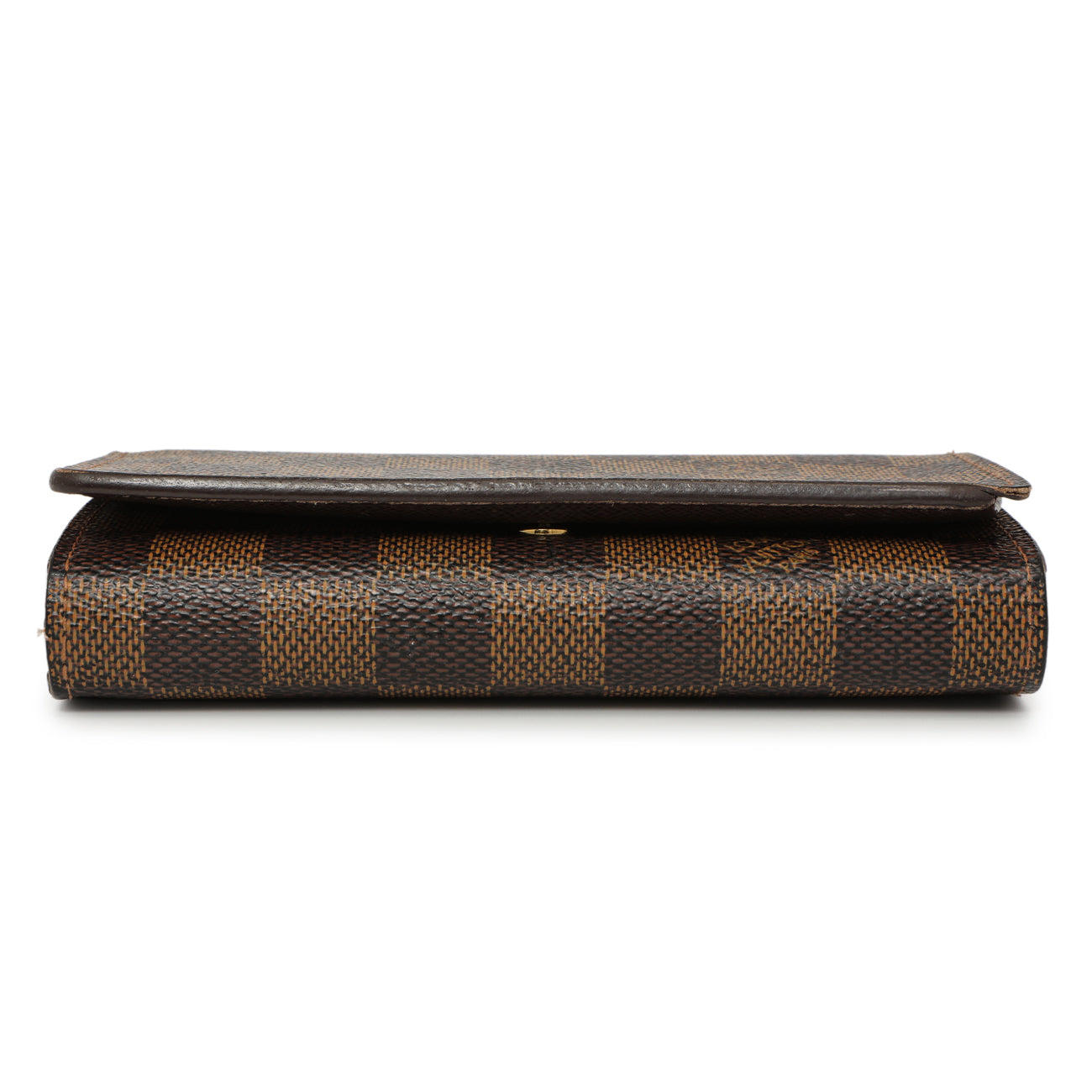 Exclusive Louis Vuitton Damier Ebene Porte-Monnaie Billets Tresor Wallet — Back View