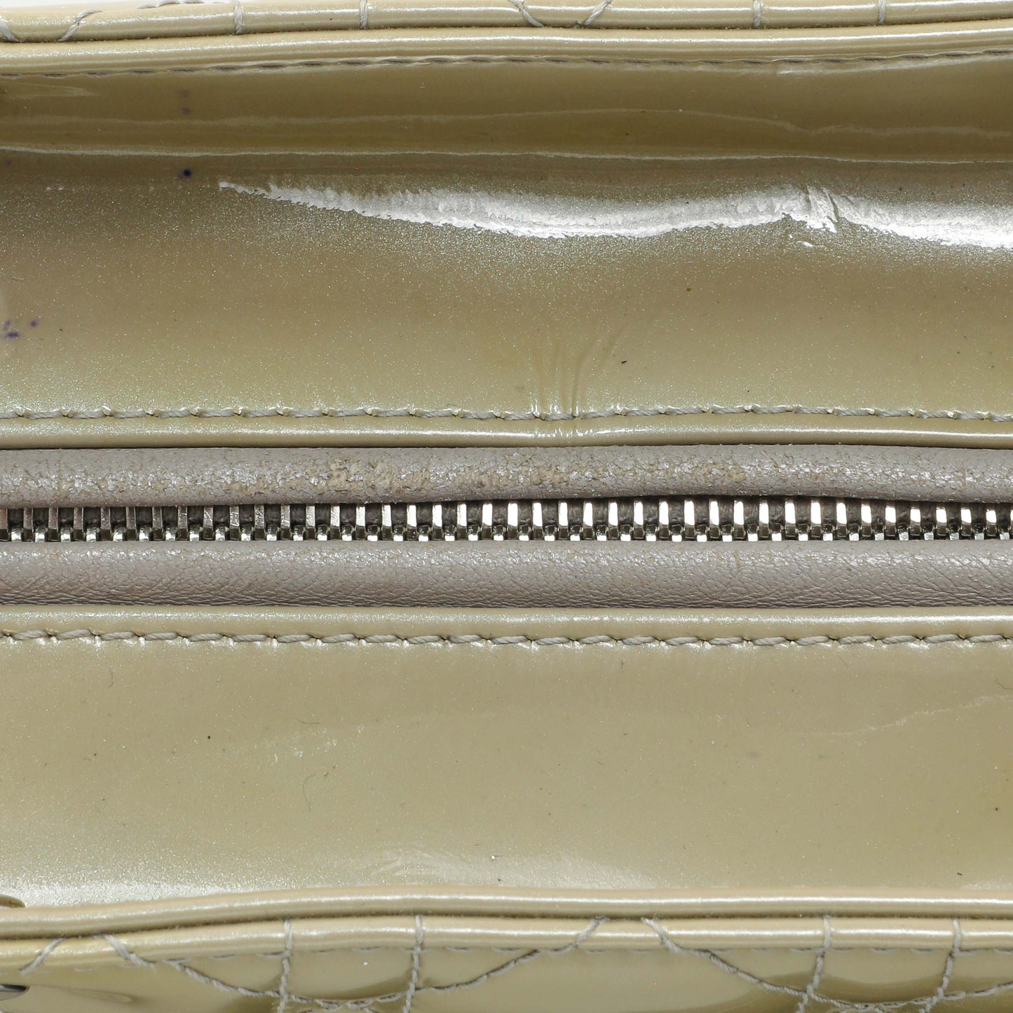Exclusive Christian Dior Metallic Grey Patent Cannage Medium Lady Dior — Alternate View 12