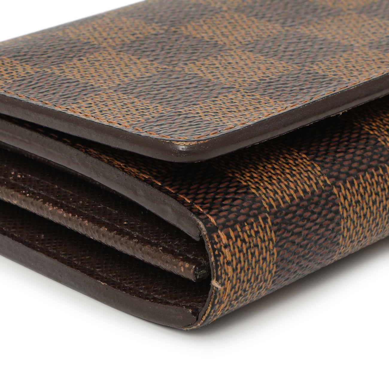 Exclusive Louis Vuitton Damier Ebene Porte-Monnaie Billets Tresor Wallet — Top View