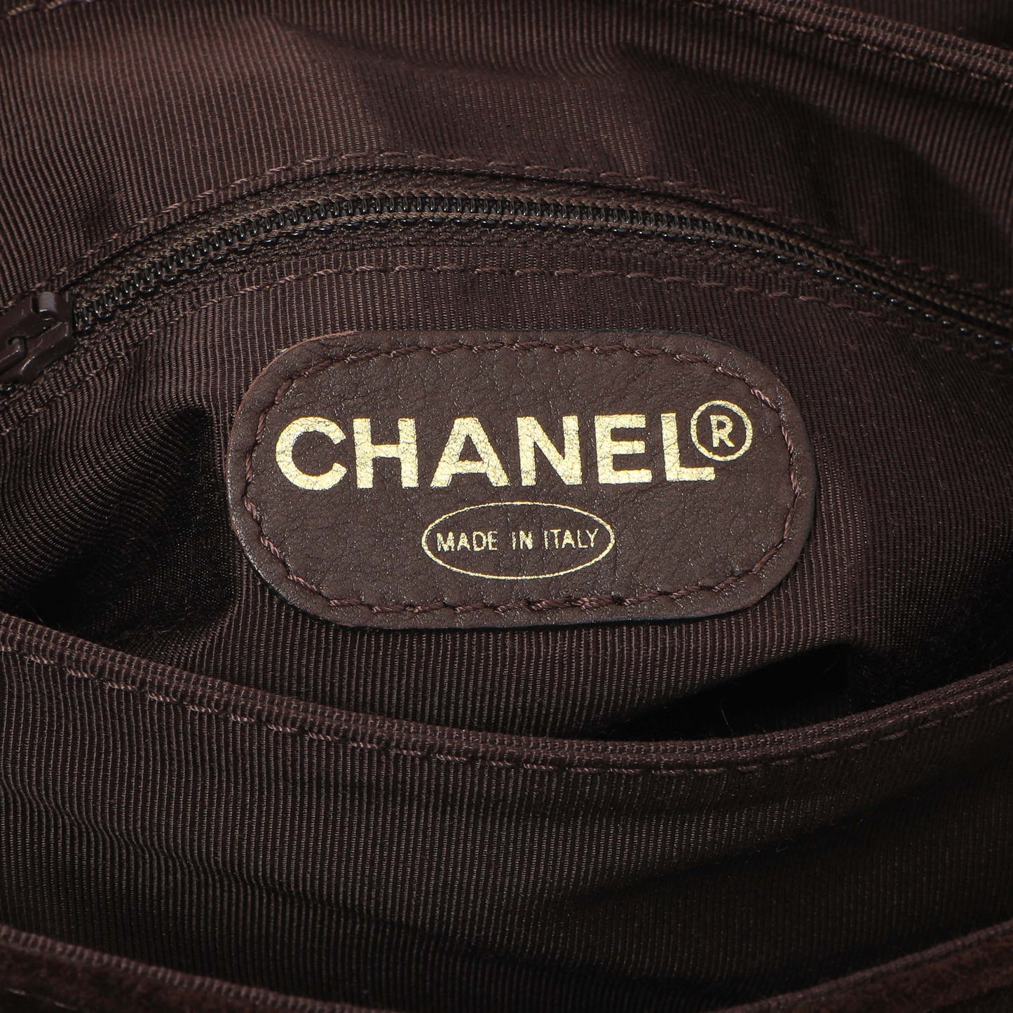 Exclusive Chanel Brown Suede CC Backpack — Alternate View 9