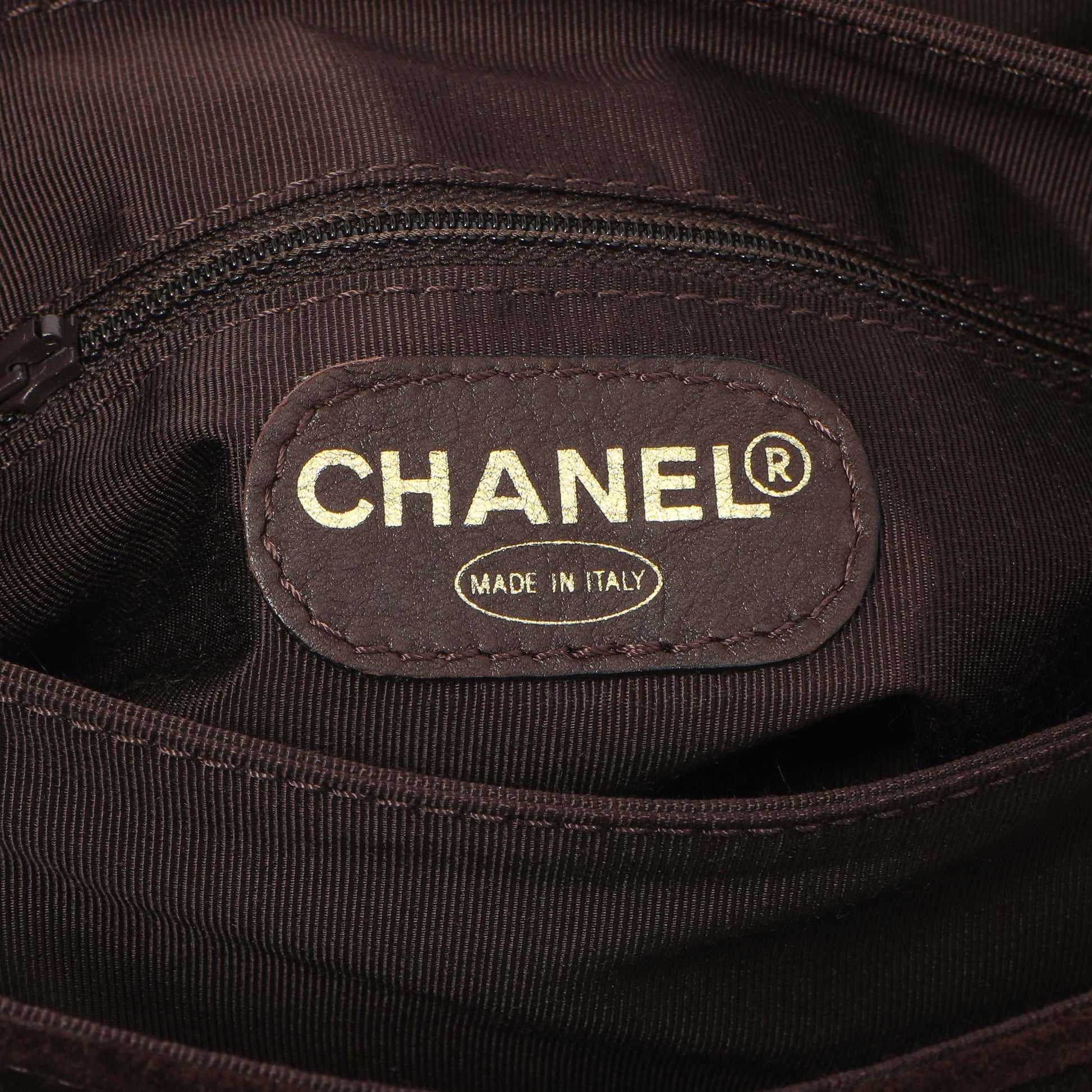 Exclusive Chanel Brown Suede CC Backpack — Alternate View 9