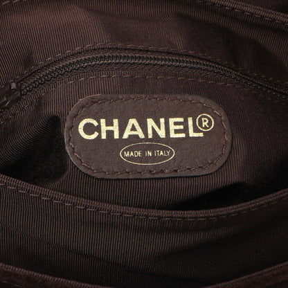 Exclusive Chanel Brown Suede CC Backpack — Alternate View 9