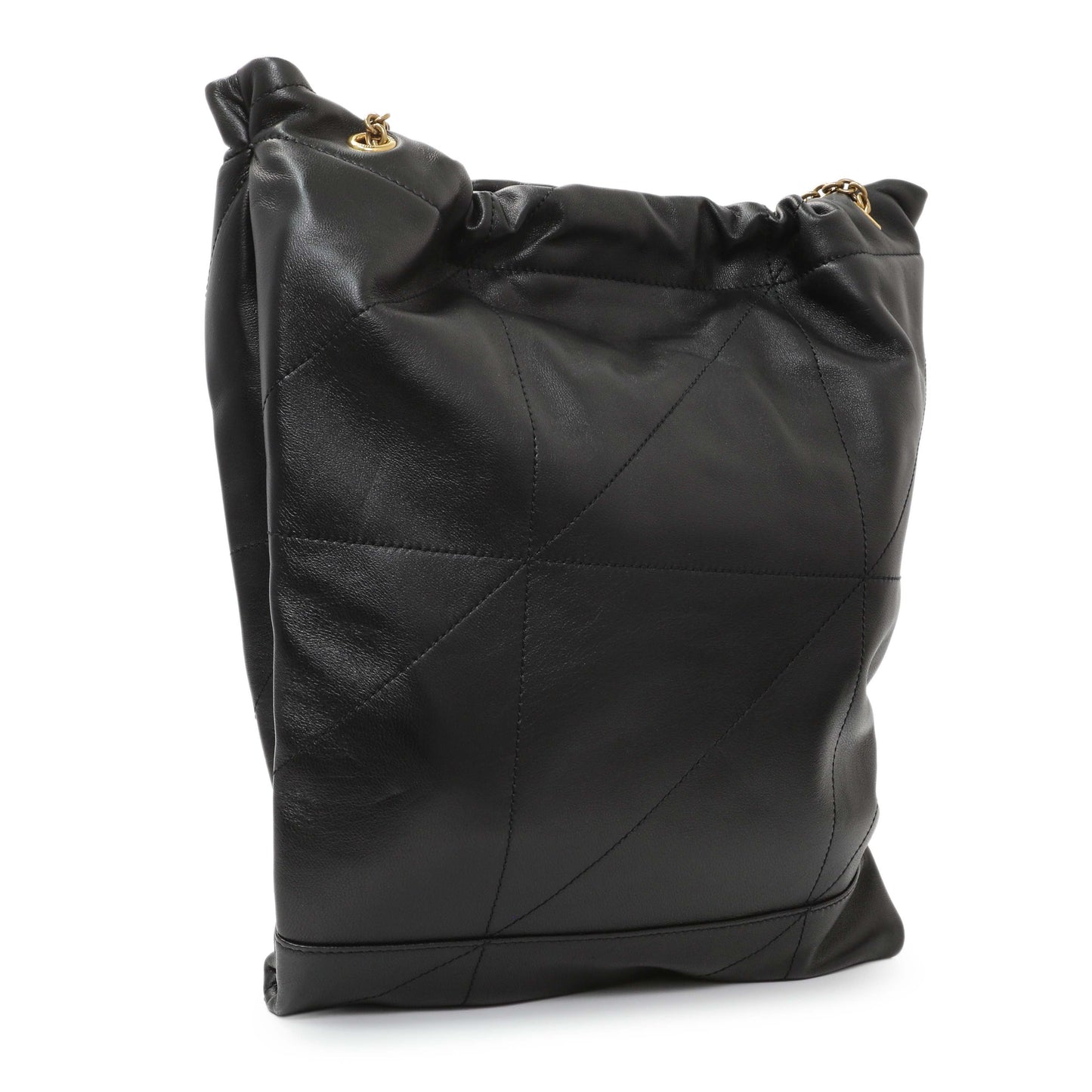 Exclusive Saint Laurent Black Lambskin Matelasse Monogram Large Jamie 4.3 Pochon — Side View