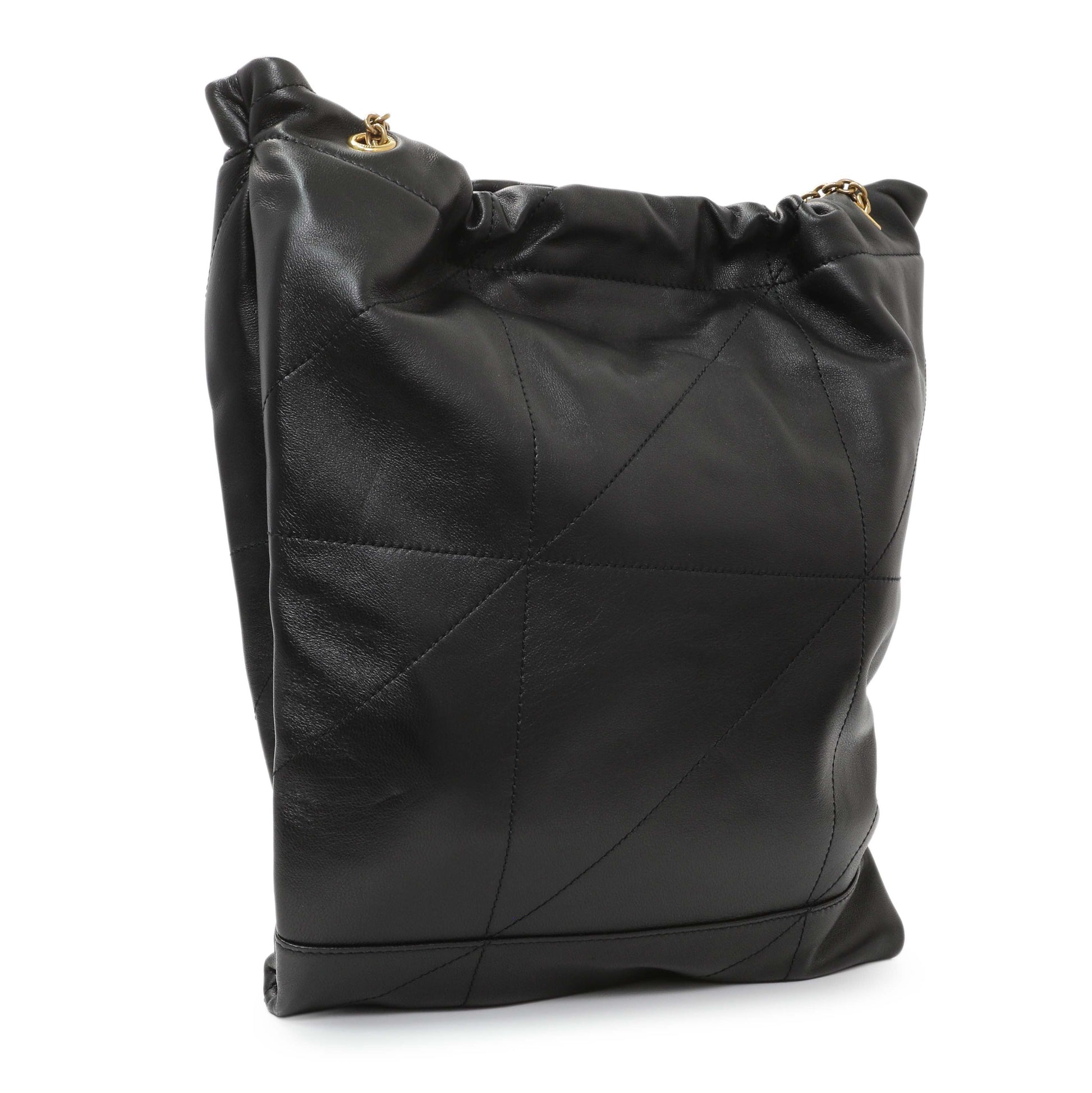 Exclusive Saint Laurent Black Lambskin Matelasse Monogram Large Jamie 4.3 Pochon — Side View