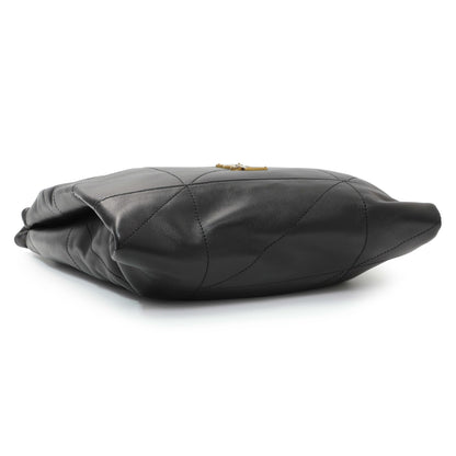 Exclusive Saint Laurent Black Lambskin Matelasse Monogram Large Jamie 4.3 Pochon — Back View