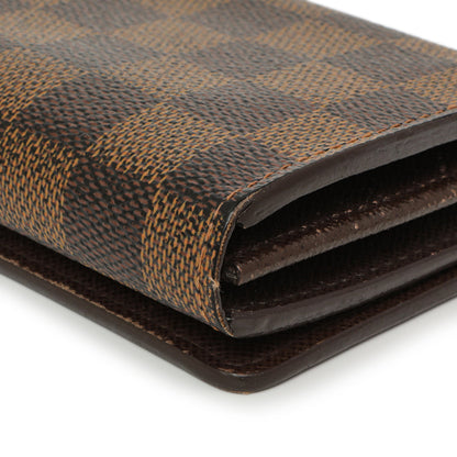 Exclusive Louis Vuitton Damier Ebene Porte-Monnaie Billets Tresor Wallet — Alternate View 9