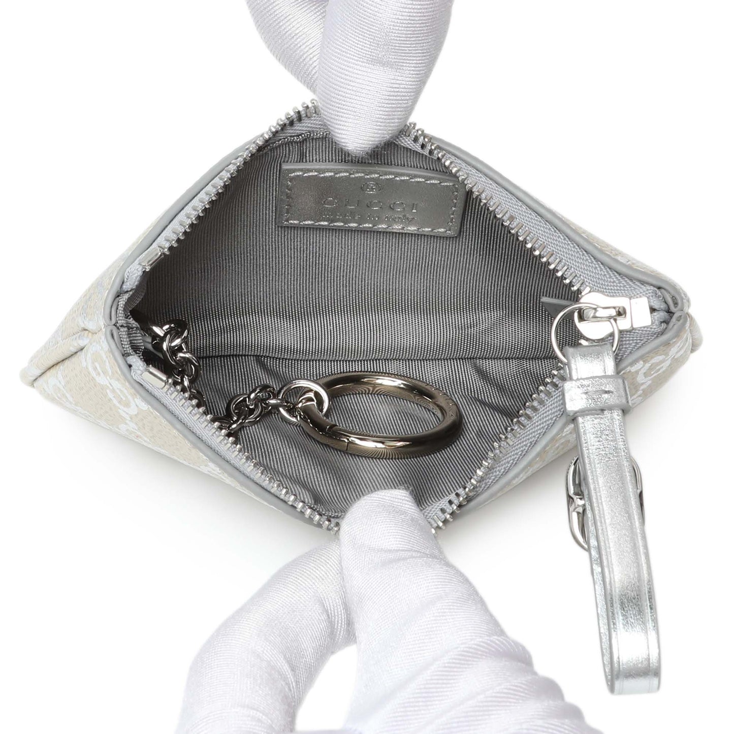 Exclusive Gucci Emblem Key Pouch — Top View