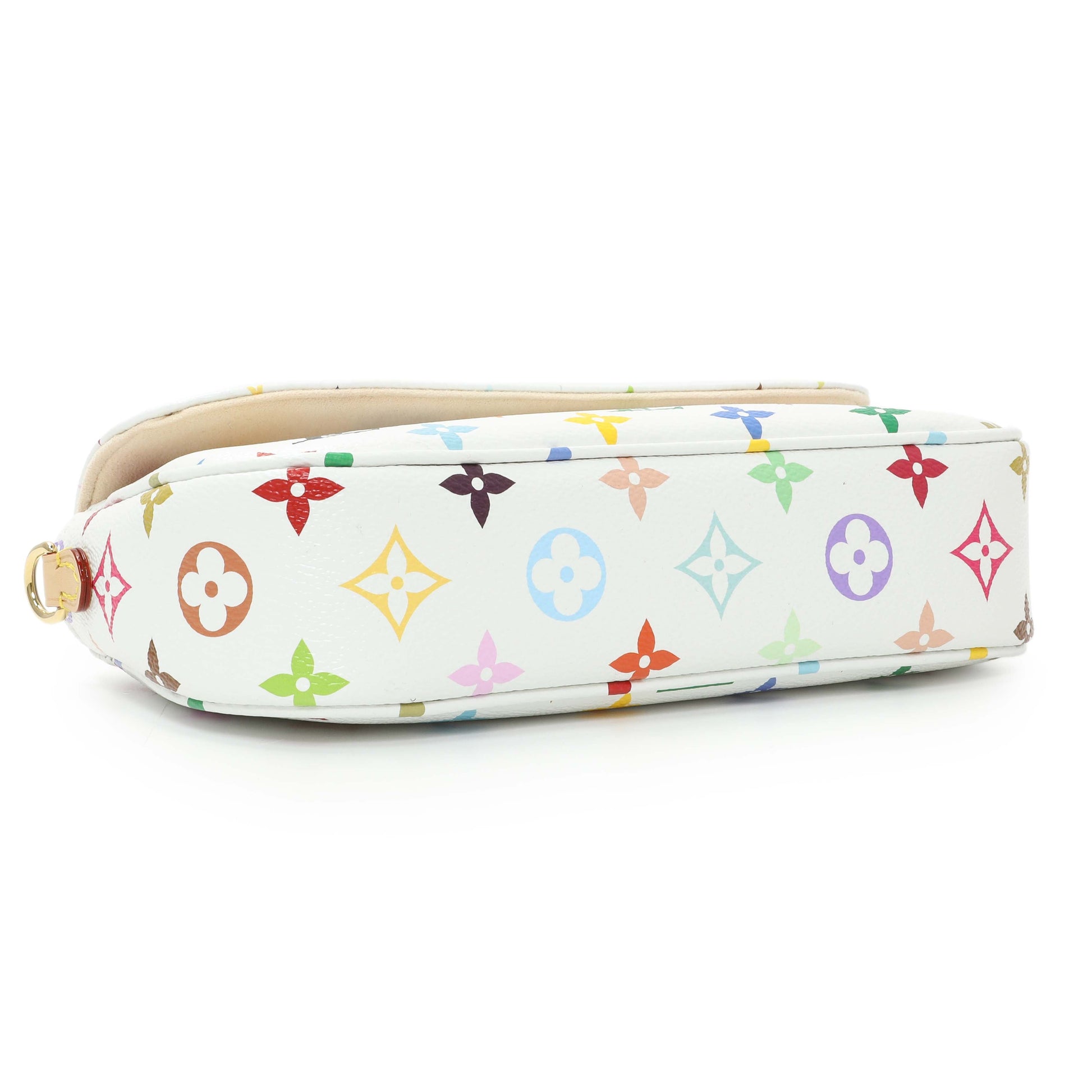 Exclusive Louis Vuitton X Takashi Murakami Monogram Multicolor Ivy Wallet On Chain — Back View