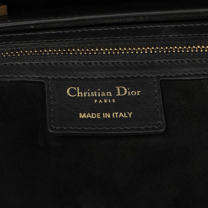 Exclusive Christian Dior Black Smooth Calfskin Saddle Bag — Detail View