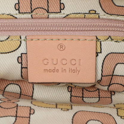 Exclusive Gucci Pink Guccissima Large D Ring Hobo — Detail View