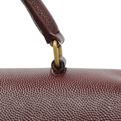 Exclusive Saint Laurent Burgundy Grain de Poudre Medium Classic Monogram Cassandra Top Handle — Alternate View 12