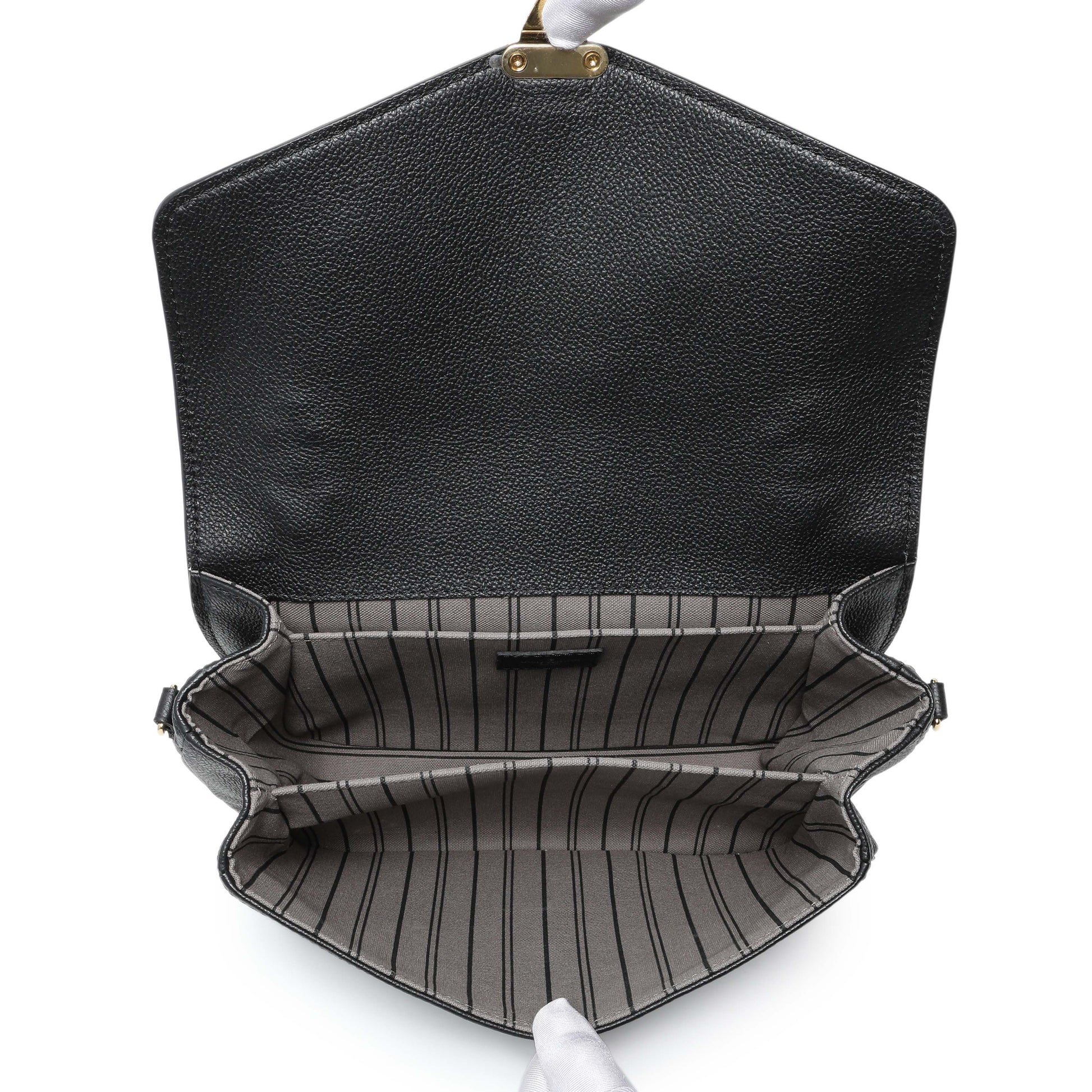 Exclusive Louis Vuitton Black Empreinte Pochette Metis — Alternate View 8