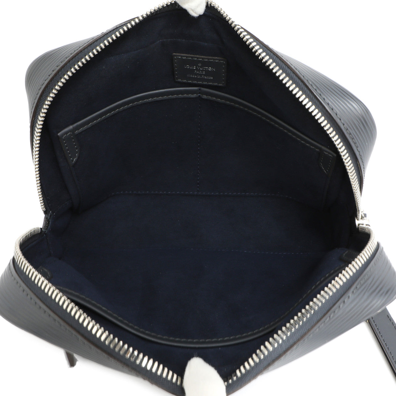 Exclusive Louis Vuitton Navy Epi Kasai Clutch — Top View