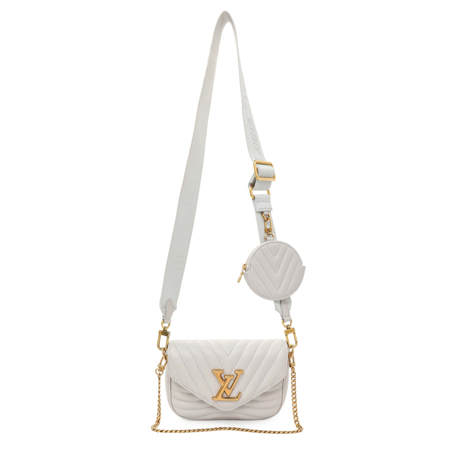 Exclusive Louis Vuitton Brume Calfskin New Wave Multi Pochette — Front View