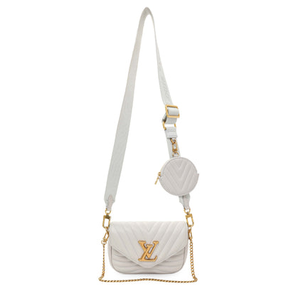 Exclusive Louis Vuitton Brume Calfskin New Wave Multi Pochette — Front View