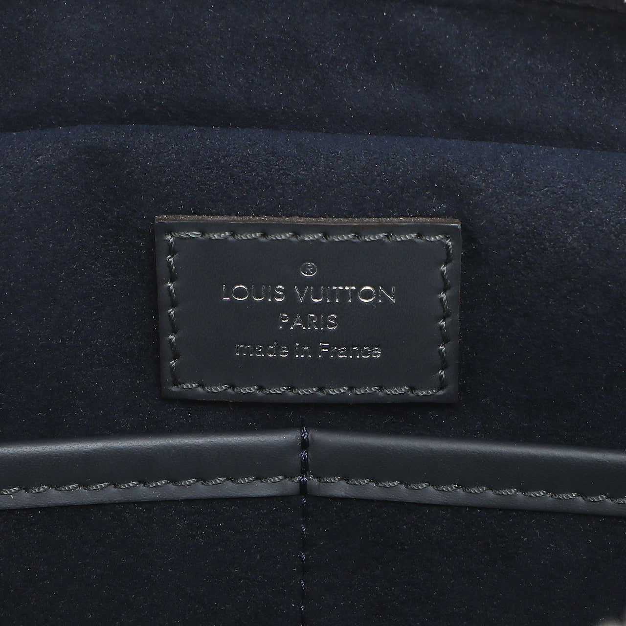 Exclusive Louis Vuitton Navy Epi Kasai Clutch — Detail View