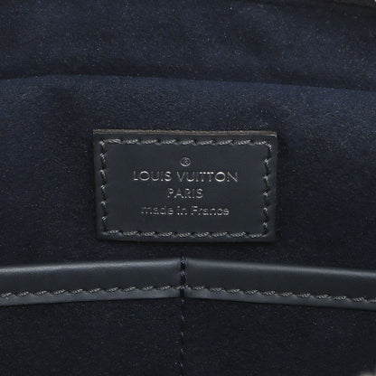 Exclusive Louis Vuitton Navy Epi Kasai Clutch — Detail View
