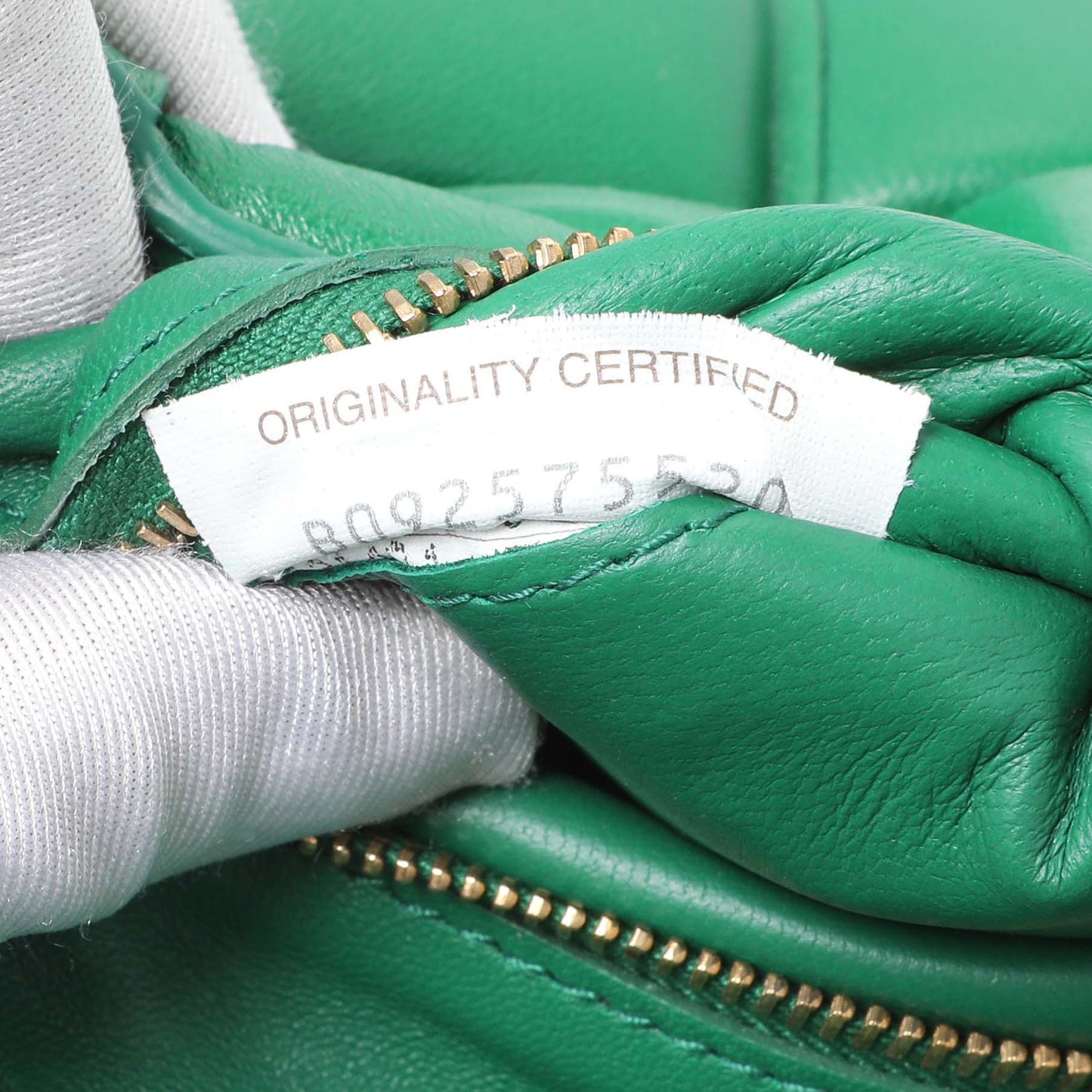 Exclusive Bottega Veneta Green Lambskin Maxi Intreccio Padded Chain Cassette Crossbody Bag — Lifestyle View