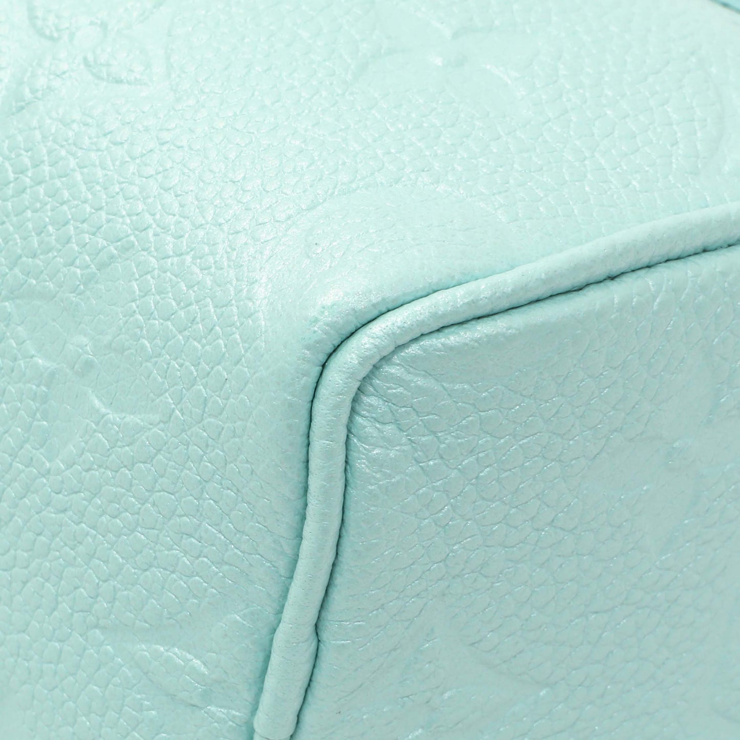 Exclusive Louis Vuitton Pearly Lagoon Turquoise Empreinte Monogram Nano Speedy — Alternate View 8