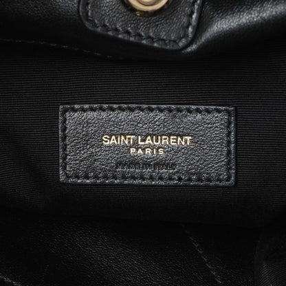 Exclusive Saint Laurent Black Lambskin Matelasse Monogram Large Jamie 4.3 Pochon — Detail View