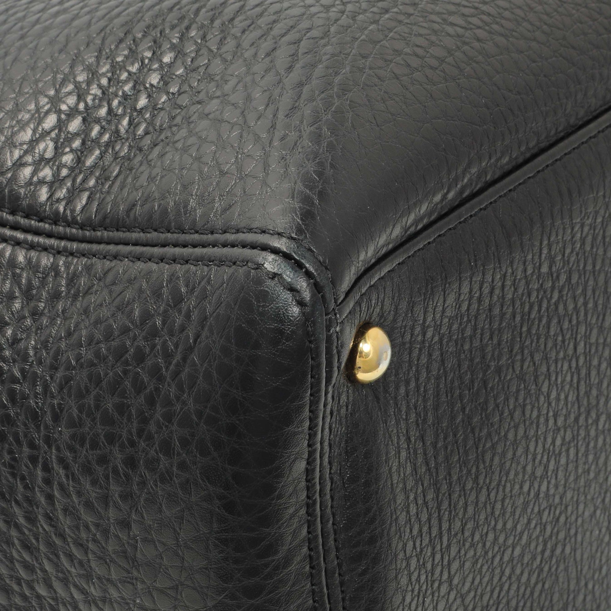 Exclusive Chanel Black Calfskin Cerf Executive Shopper Tote — Top View