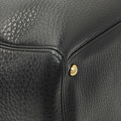 Exclusive Chanel Black Calfskin Cerf Executive Shopper Tote — Top View