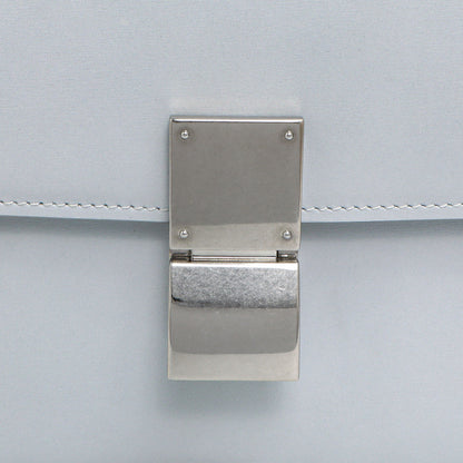 Exclusive Celine Pale Blue Box Calfskin Medium Classic Flap Bag — Alternate View 7