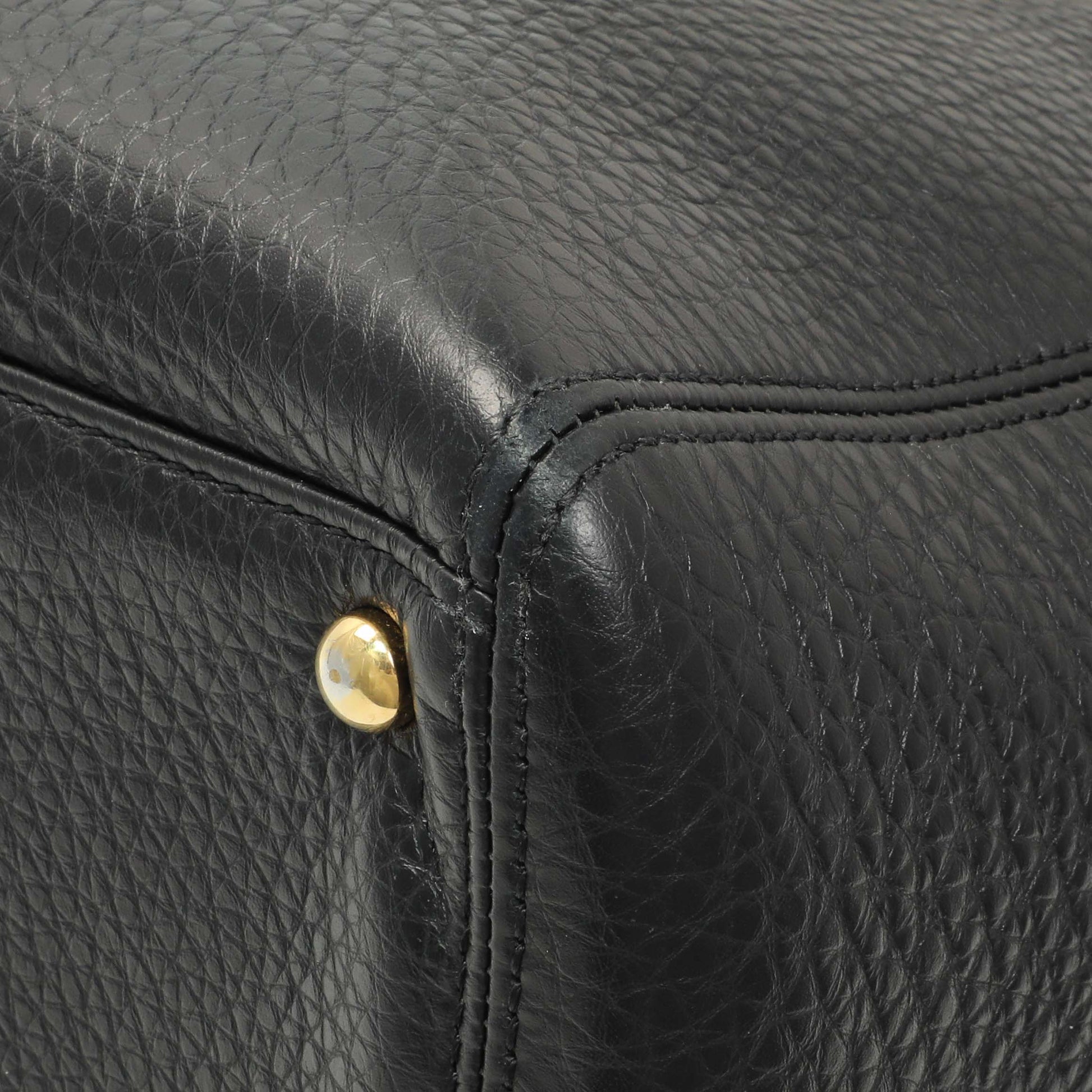 Exclusive Chanel Black Calfskin Cerf Executive Shopper Tote — Detail View