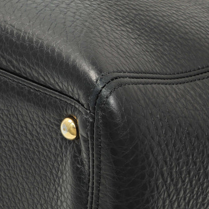 Exclusive Chanel Black Calfskin Cerf Executive Shopper Tote — Detail View