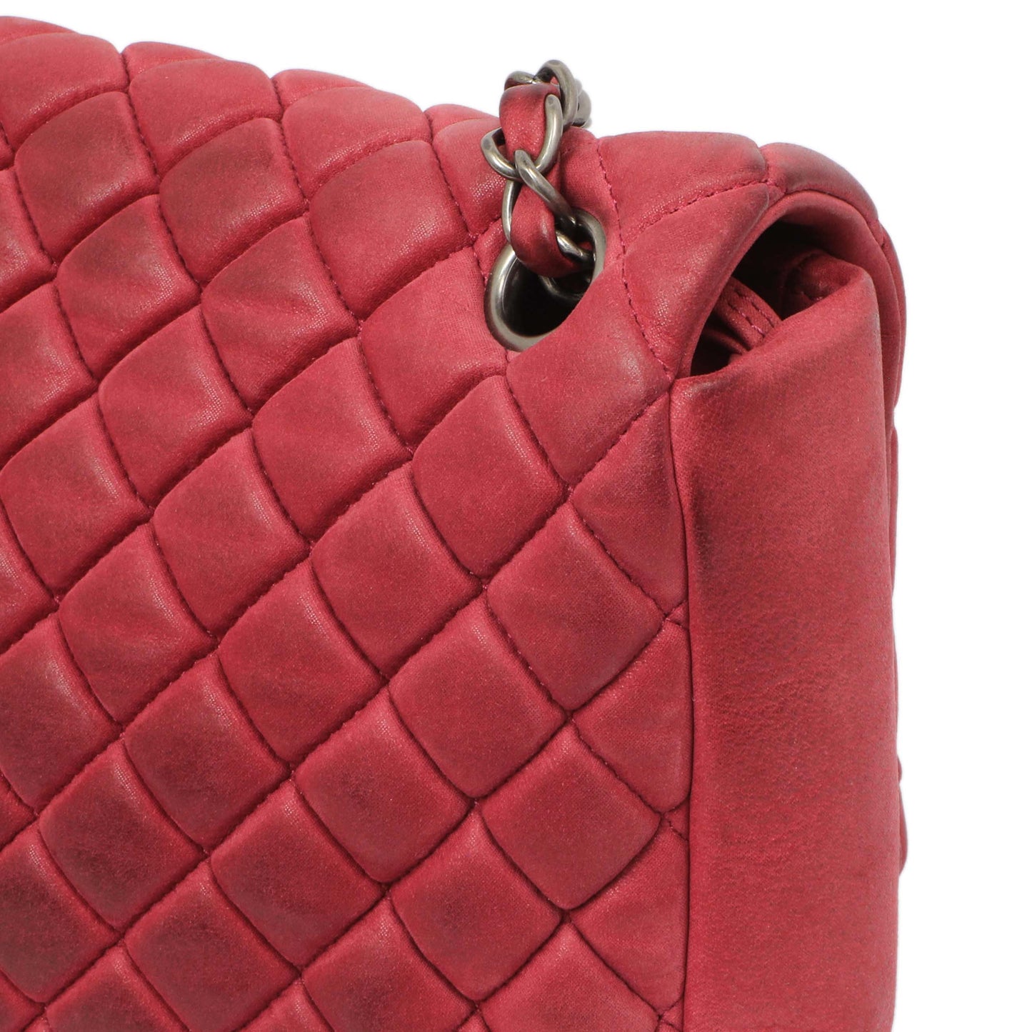 Exclusive Chanel Burgundy Quilted Iridescent Calfskin Large New Bubble Flap — Alternate View 15